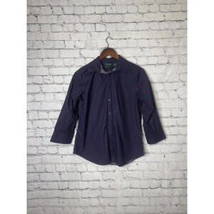 Lauren Ralph Lauren Women's Stretch Non-Iron Casual Shirt, Medium